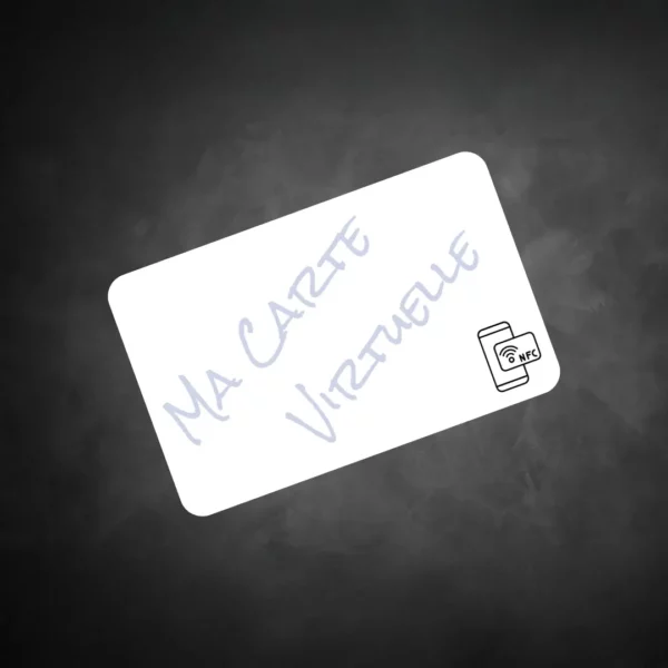 Carte de visite PVC imprimée en sublimation avec QR code et NFC intégré