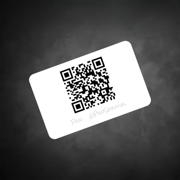 Carte de visite PVC imprimée en sublimation avec QR code et NFC intégré – Image 2