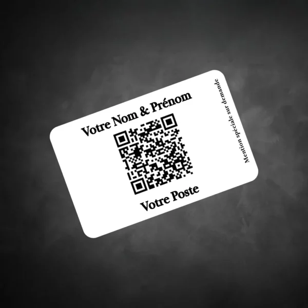 Carte de visite PVC imprimée en sublimation avec QR code et NFC intégré – Image 4