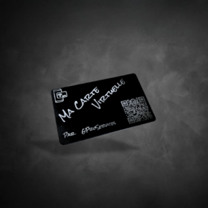 Carte de visite en métal avec NFC et QR code, carte professionnelle personnalisée pour partage de contact instantané