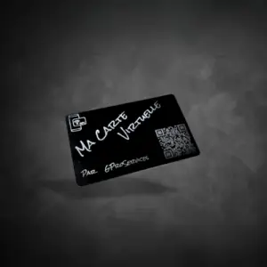 Carte de visite en métal avec NFC et QR code, carte professionnelle personnalisée pour partage de contact instantané
