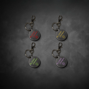 Porte-clés NFC personnalisé avec logo, support de carte virtuelle professionnelle, objet publicitaire connecté fabriqué par GProServices